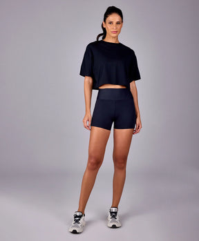 T-shirt Cropped Pala E Tule Costas Preto Alto Giro