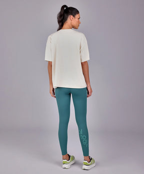 T-shirt Stay Fresh Oversized Bege Alto Giro
