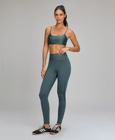 Legging Recortes Shine Cinza Metropole Alto Giro
