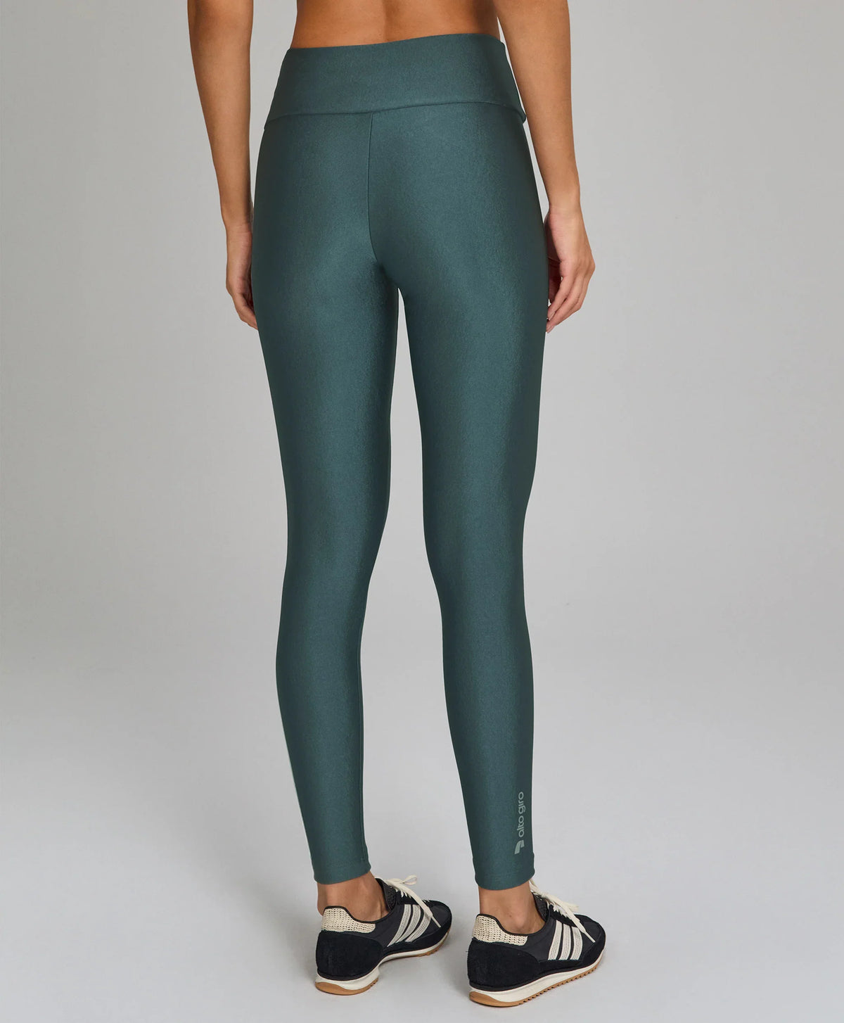 Legging Eterna Shine Cinza Metropole Alto Giro