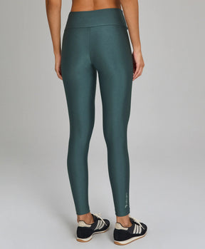 Legging Eterna Shine Cinza Metropole Alto Giro