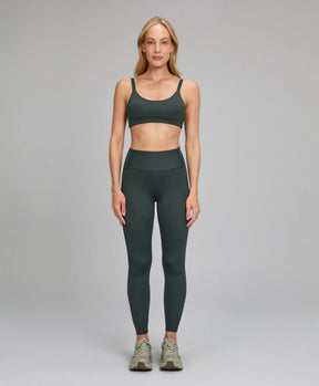 Legging Elástico Personalizado Verde Escuro Alto Giro