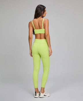 Legging Elástico Personalizado Verde Primavera Alto Giro