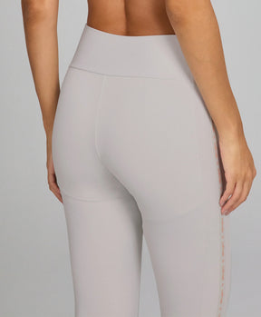 Legging Elástico Personalizado Cinza Nevoa Alto Giro