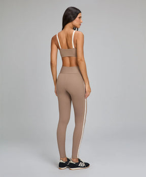 Legging Elástico Personalizado Bege Escuro Alto Giro