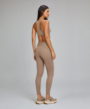 Legging Essentials Bege Escuro Alto Giro