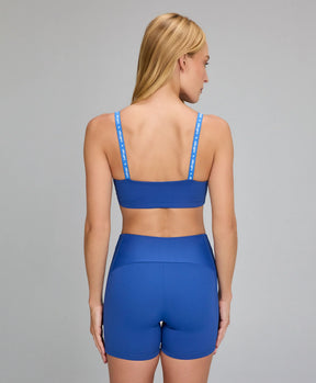 Top Elástico Personalizado Azul Blueberry Alto Giro