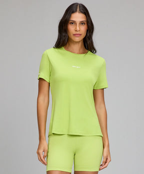 T-shirt Básica Refletivos Verde Primavera Alto Giro