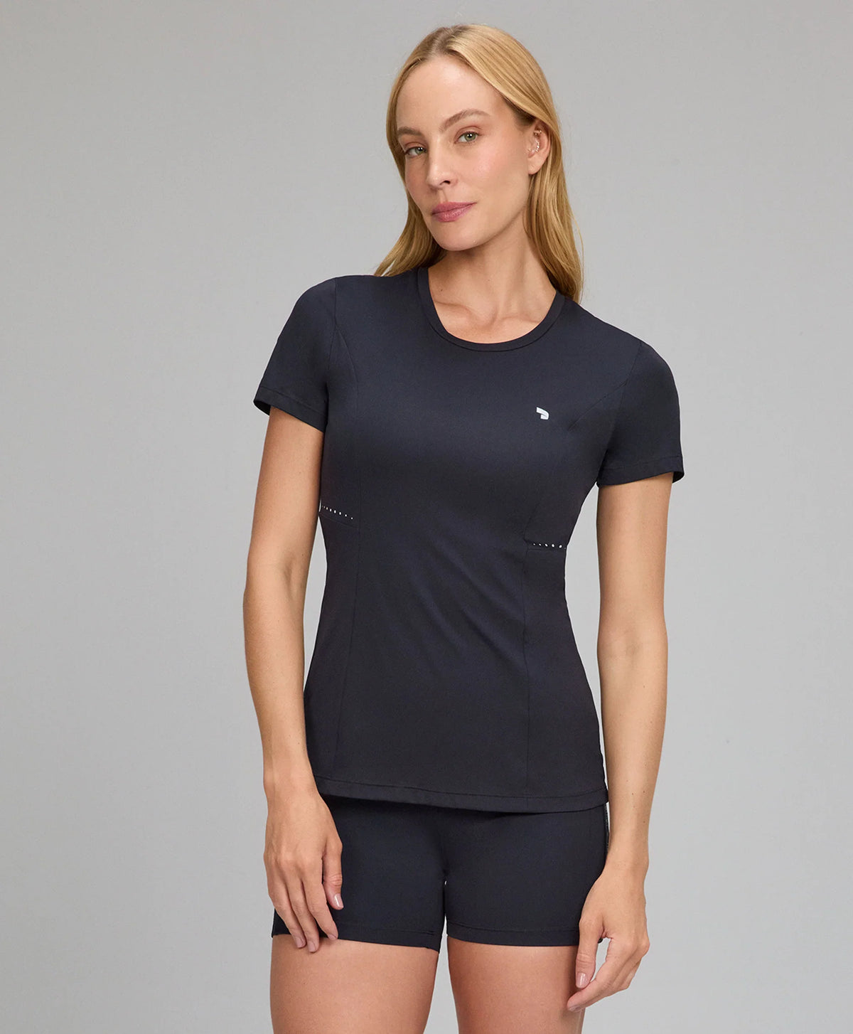 T-shirt Com Tule e Refletivos Preto Alto Giro