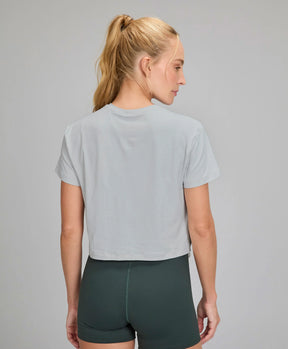 T-shirt Dry Abertura Lateral Cinza Medio Alto Giro
