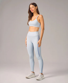 Legging Com Recortes e Silk Azul Cristalino Alto Giro
