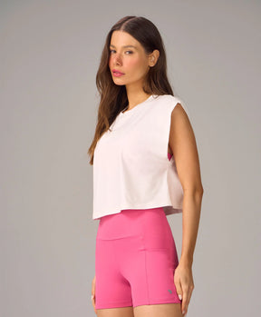 Regata Algodão Pima Logo Relevo Branco Alto Giro