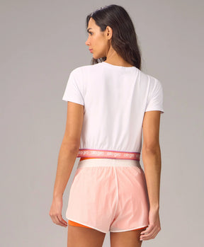 T-shirt Cropped Elástico Barra Alto Giro