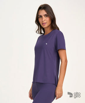 T-shirt Eterna Gola Redonda Roxo Velvet Alto Giro