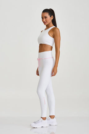 Legging Com Cadarço Branco Caju Brasil