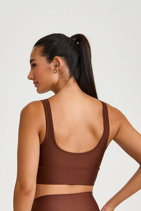 Top Atletika com Silk Marrom Capuccino Caju Brasil