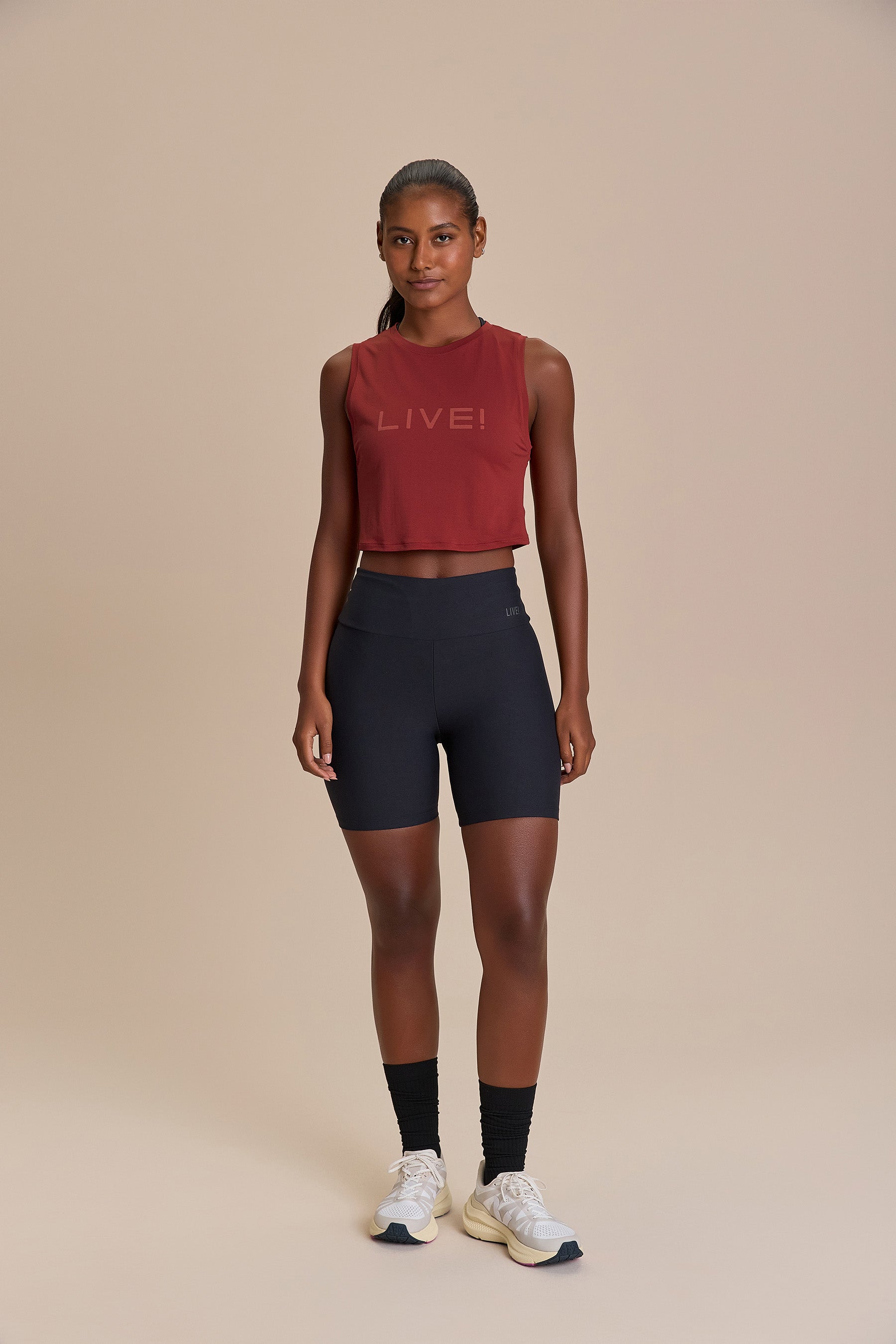 Regata Cropped LIVE! Comfort Vermelho