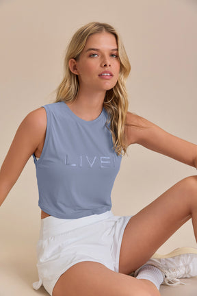 Regata Cropped LIVE! Comfort Azul