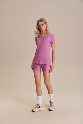 Camiseta Basic Comfort Lilas
