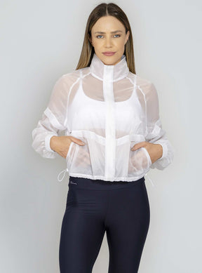 Jaqueta Com Gola Branco Run More