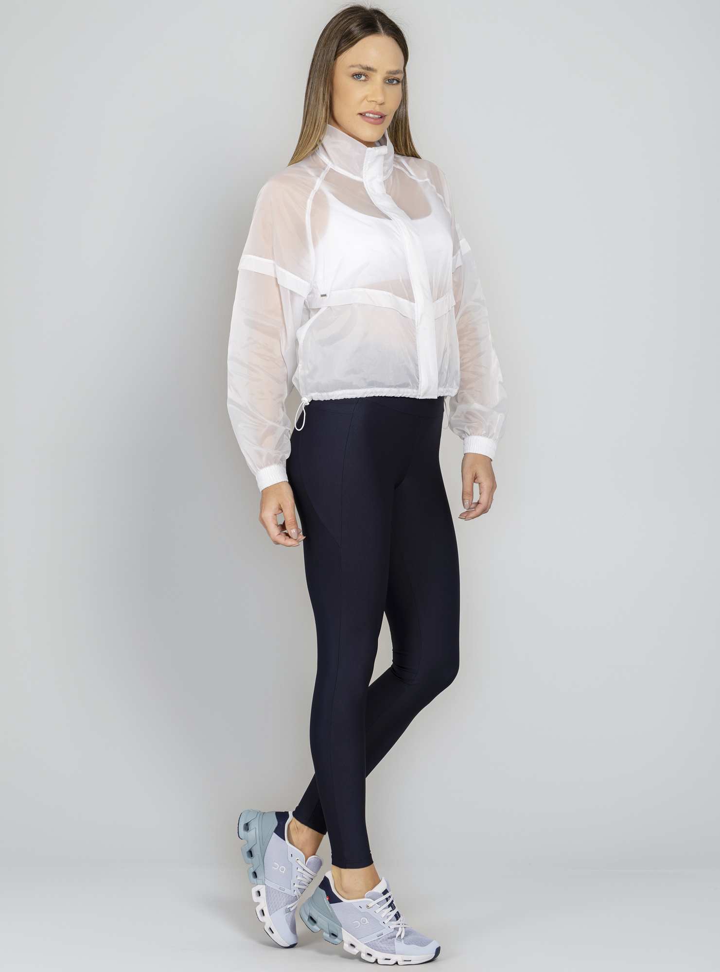 Jaqueta Com Gola Branco Run More