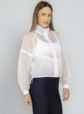 Jaqueta Com Gola Branco Run More