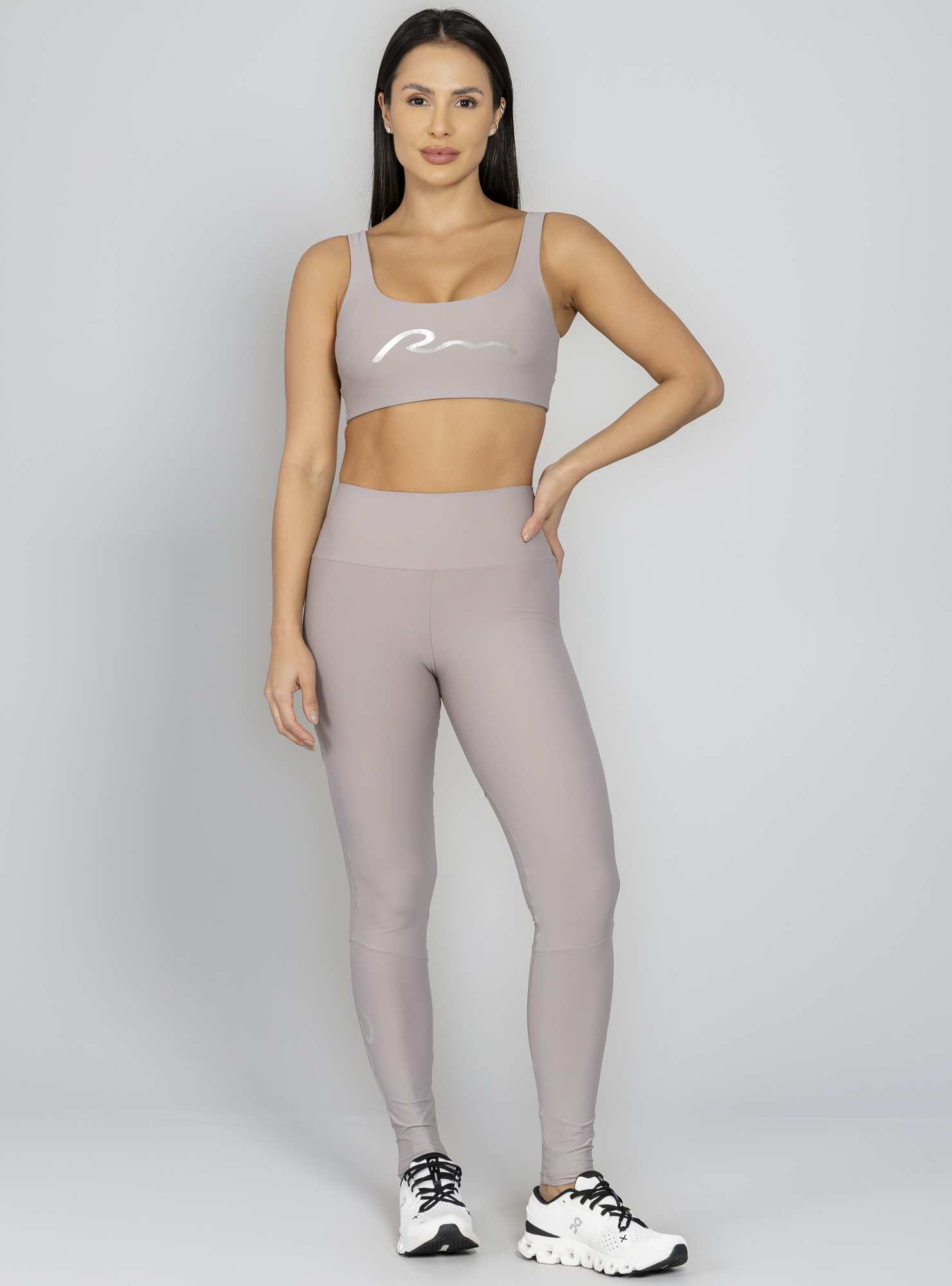 Top Leve Sustentação Cinza Run More
