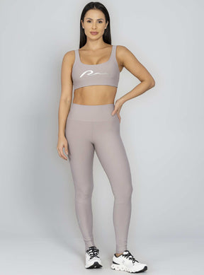 Top Leve Sustentação Cinza Run More