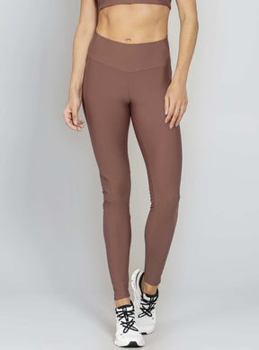 Legging Com Bolso Marrom Run More