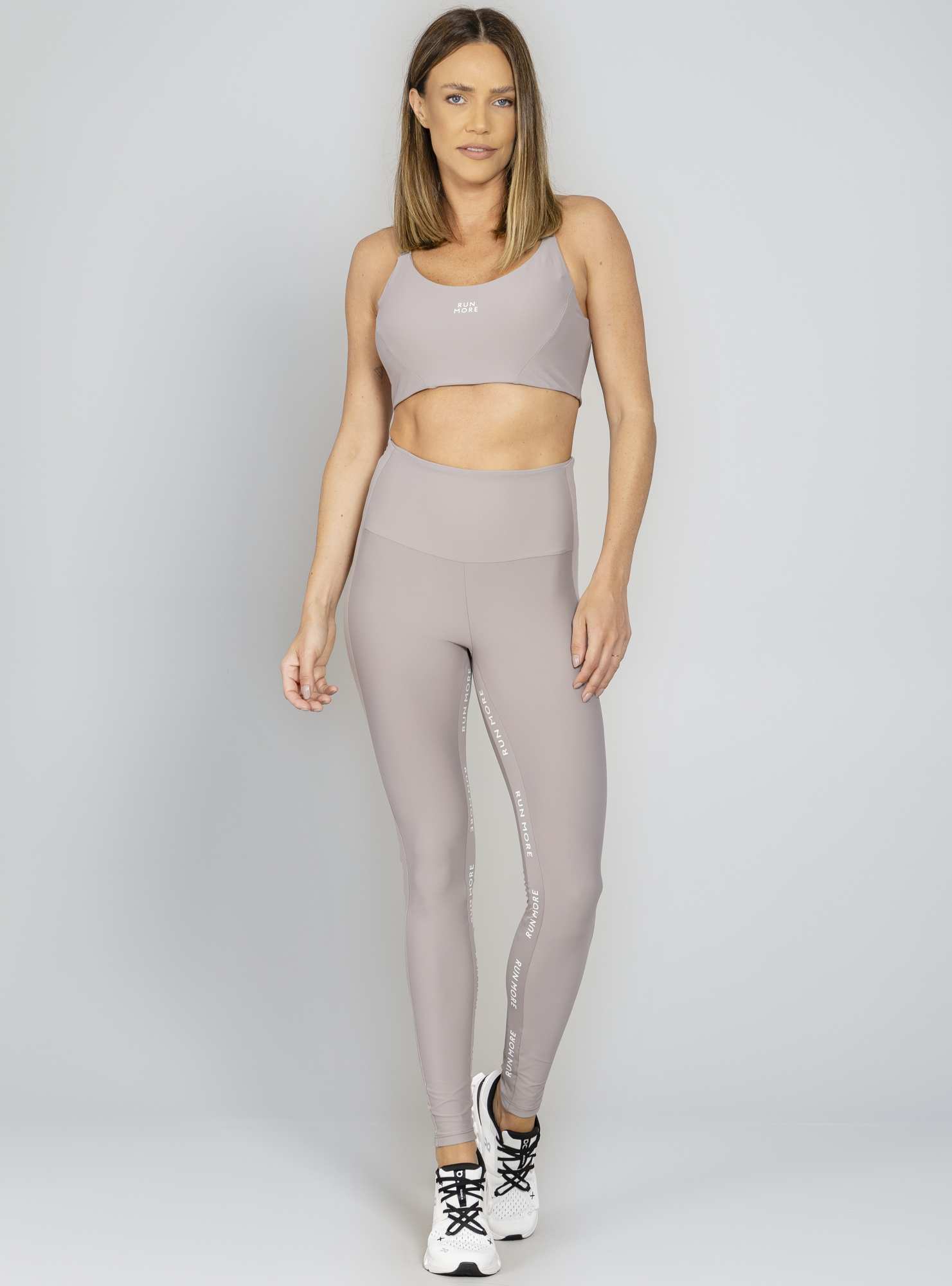 Top Máxima Sustentação Cinza Run More
