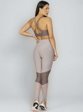 Legging Com Bolso Cinza Run More