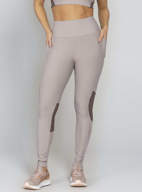Legging Com Bolso Cinza Run More