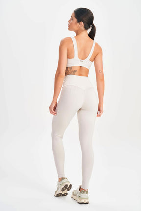 Top Basic Flex Off White Lets Gym