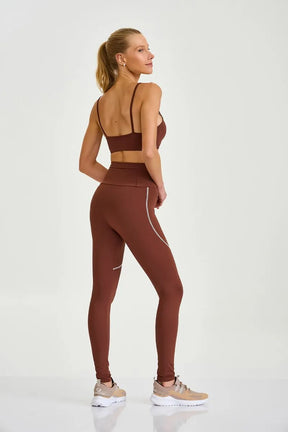 Legging NY Com Bolso Nas Costas Marrom Caju Brasil