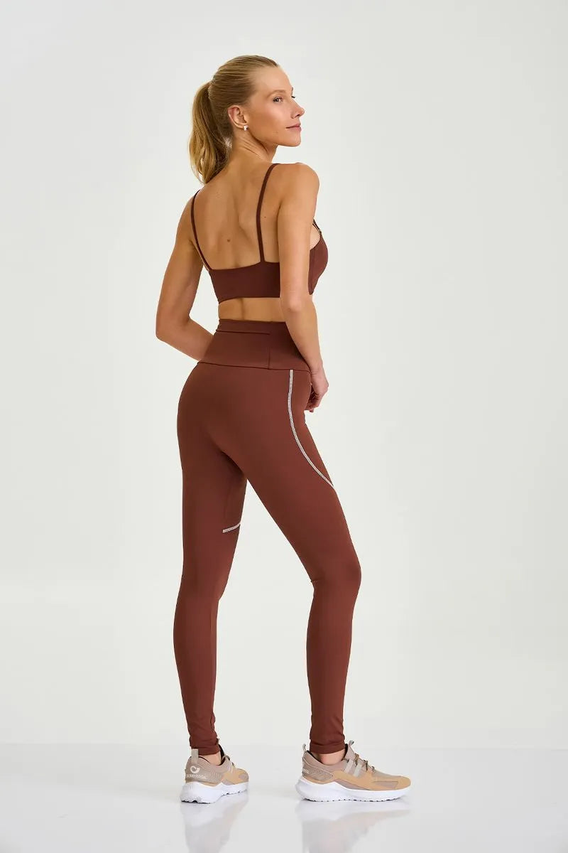 Top NY Com Alças Finas Marrom Caju Brasil
