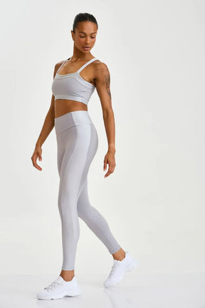 Legging Pro Com Brilho Cinza Cromo Caju Brasil
