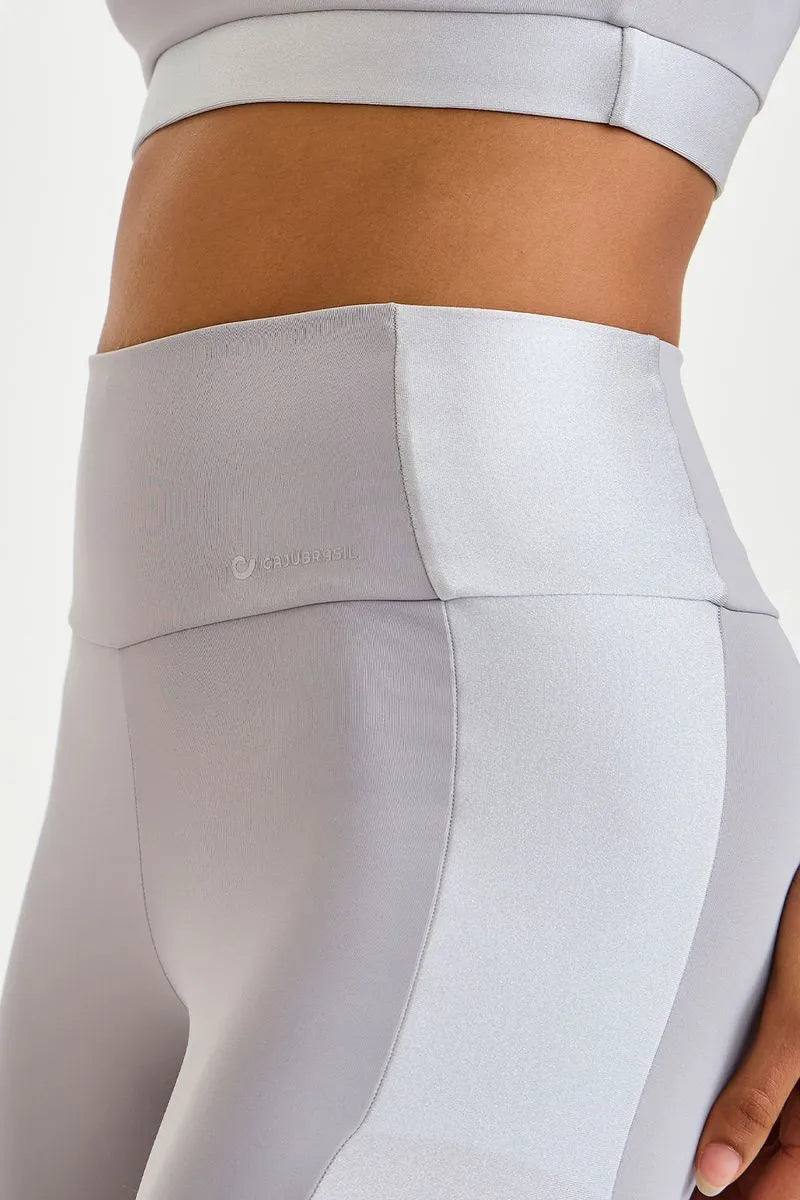 Legging Pro Com Brilho Cinza Cromo Caju Brasil