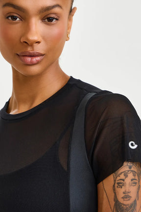 Blusa De Tule Alongada Preto Caju Brasil