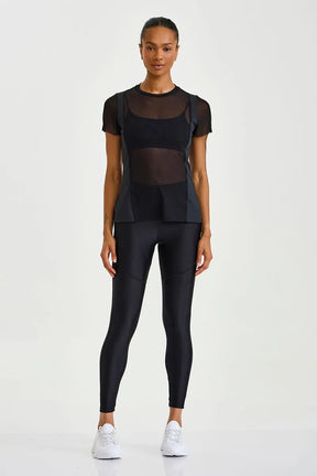 Blusa De Tule Alongada Preto Caju Brasil