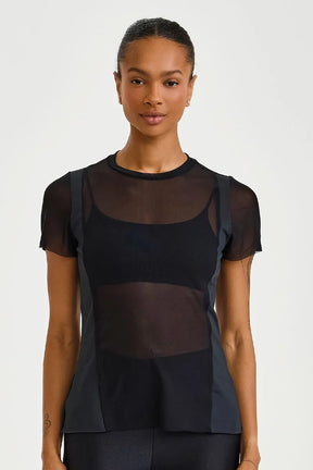 Blusa De Tule Alongada Preto Caju Brasil