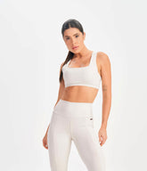 Top Basic Flex Off White Lets Gym
