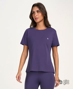 T-shirt Eterna Gola Redonda Roxo Velvet Alto Giro