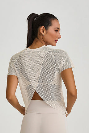 Blusa De Tela Costas Transpassadas Off White Caju Brasil