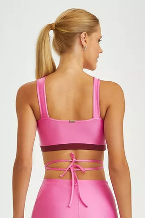 Top Cropped Frente Cruzada Rosa Caju Brasil
