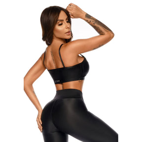 Top Perfect Black Preto Lets Gym