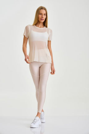 Blusa De Tule Alongada Off White Caju Brasil