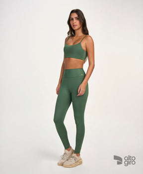 Legging Eterna Com Bolso Verde Eden Alto Giro