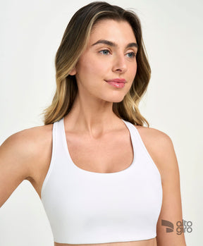 Top Costas Nadador Essential Off White Alto Giro