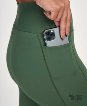Legging Eterna Com Bolso Verde Eden Alto Giro