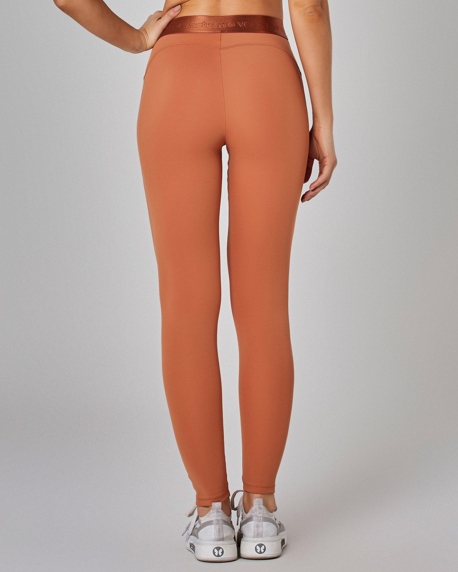 Legging Fusô Cós Transpassado Core Marrom Conhaque Vestem